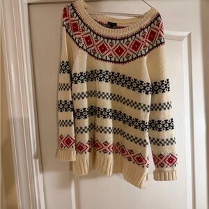 Talbots Fair Isle Patterned Sweater Large